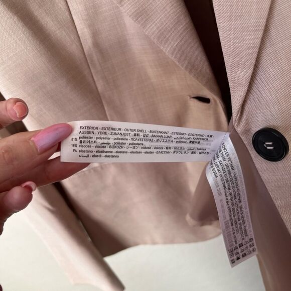Zara Heathered Tailor Pocketed Button Up Relaxed Lined Blazer Size 4 NEW - Picture 7 of 8